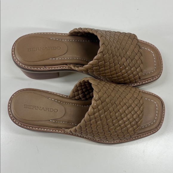 New Bernardo Sylvie Woven Lug Mules in Sand Glove Beige Size 8 - Picture 6 of 11